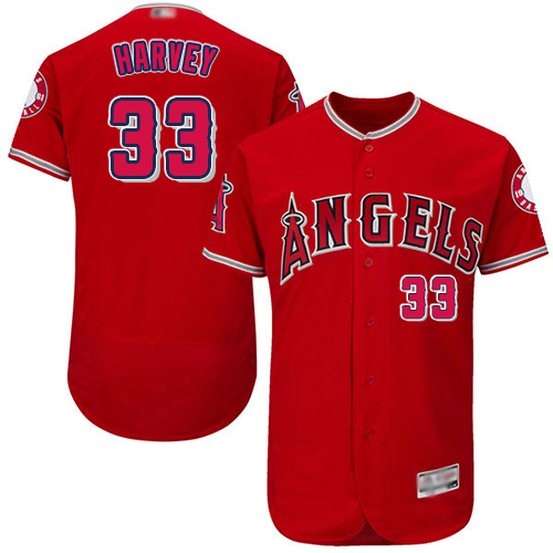 Angels of Anaheim #33 Matt Harvey Red Flexbase Authentic Collection Stitched Baseball Jersey Angels of Anaheim #33 Matt Harvey Red Flexbase Authentic Collection Stitched Baseball Jersey