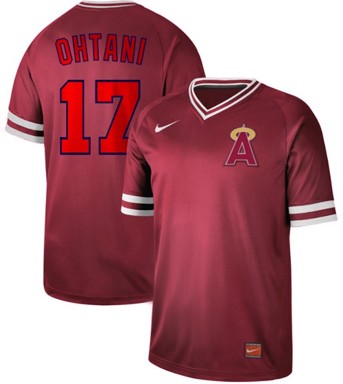 Nike Angels of Anaheim #17 Shohei Ohtani Red Authentic Cooperstown Collection Stitched Baseball Jersey