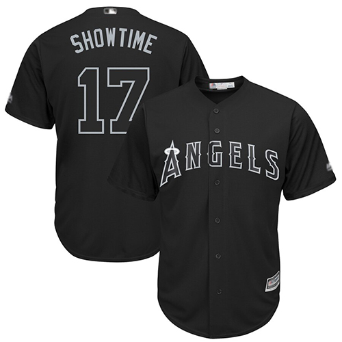 Angels of Anaheim #17 Shohei Ohtani Black "Showtime" Players Weekend Cool Base Stitched Baseball Jersey Angels of Anaheim #17 Shohei Ohtani Black "Showtime" Players Weekend Cool Base Stitched Baseball Jersey