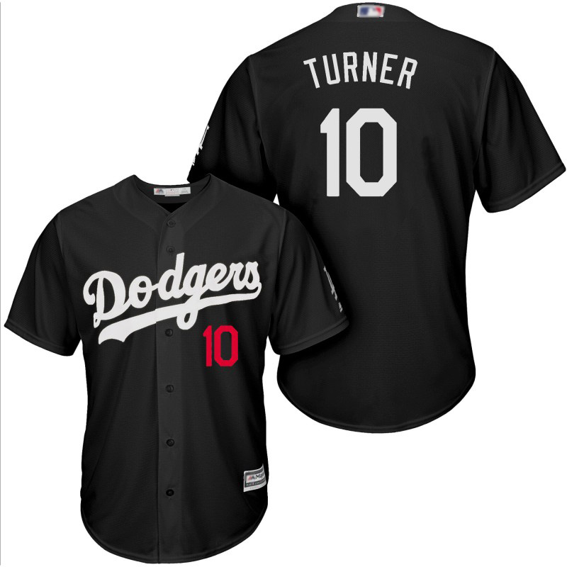 Dodgers #10 Justin Turner Black Turn Back The Clock Stitched Baseball Jersey
