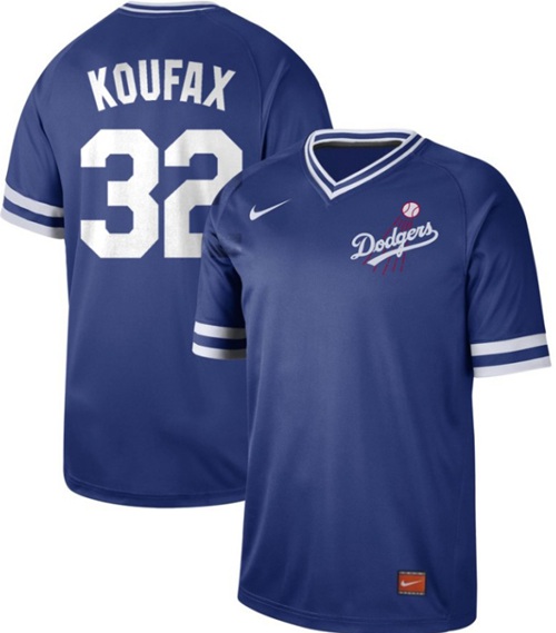 Nike Dodgers #32 Sandy Koufax Royal Authentic Cooperstown Collection Stitched Baseball Jersey