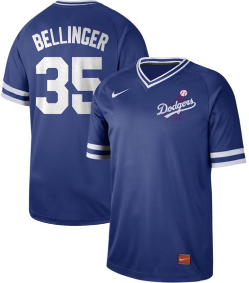 Nike Dodgers #35 Cody Bellinger Royal Authentic Cooperstown Collection Stitched Baseball Jersey
