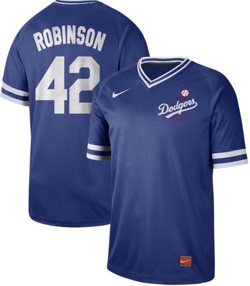 Nike Dodgers #42 Jackie Robinson Royal Authentic Cooperstown Collection Stitched Baseball Jersey