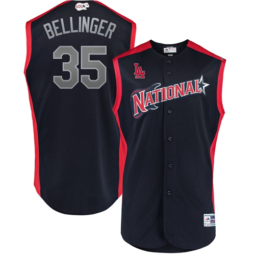 Dodgers #35 Cody Bellinger Navy 2019 All-Star National League Stitched Baseball Jersey