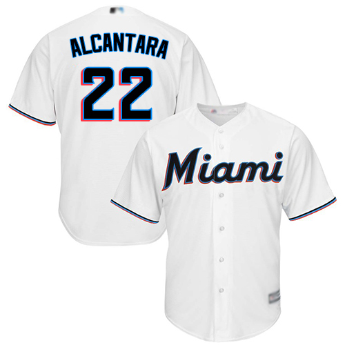 marlins #22 Sandy Alcantara White New Cool Base Stitched Baseball Jersey marlins #22 Sandy Alcantara White New Cool Base Stitched Baseball Jersey