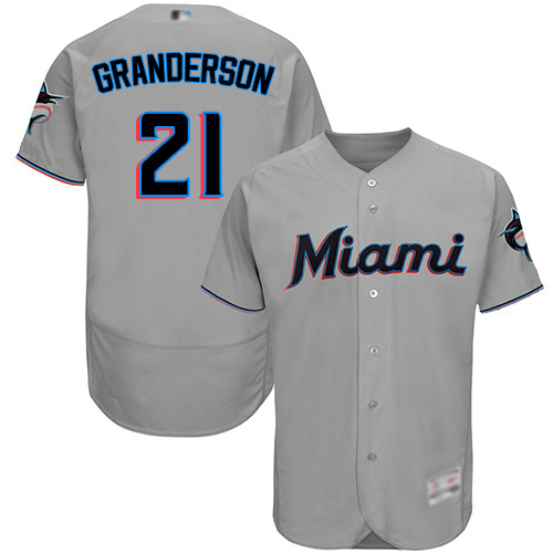 marlins #21 Curtis Granderson Grey Flexbase Authentic Collection Stitched Baseball Jersey marlins #21 Curtis Granderson Grey Flexbase Authentic Collection Stitched Baseball Jersey