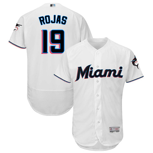 marlins #19 Miguel Rojas White Flexbase Authentic Collection Stitched Baseball Jersey marlins #19 Miguel Rojas White Flexbase Authentic Collection Stitched Baseball Jersey