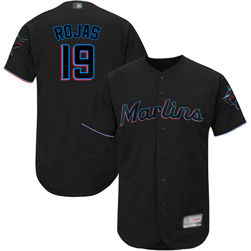 marlins #19 Miguel Rojas Black Flexbase Authentic Collection Stitched Baseball Jersey marlins #19 Miguel Rojas Black Flexbase Authentic Collection Stitched Baseball Jersey