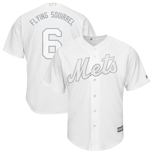 Mets #6 Jeff McNeil White "Flying Squirrel" Players Weekend Cool Base Stitched Baseball Jersey