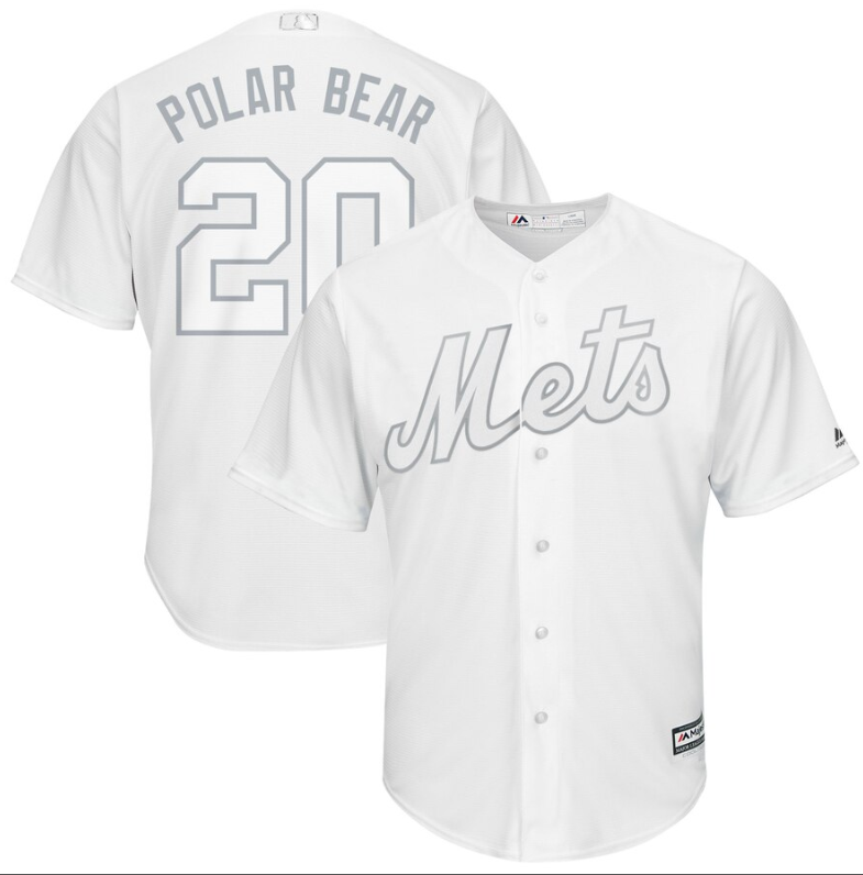 Mets #20 Pete Alonso White "Polar Bear" Players Weekend Cool Base Stitched Baseball Jersey