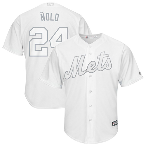 Mets #24 Robinson Cano White "Nolo" Players Weekend Cool Base Stitched Baseball Jersey