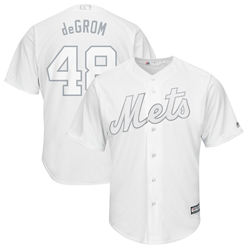 Mets #48 Jacob DeGrom White "deGrom" Players Weekend Cool Base Stitched Baseball Jersey