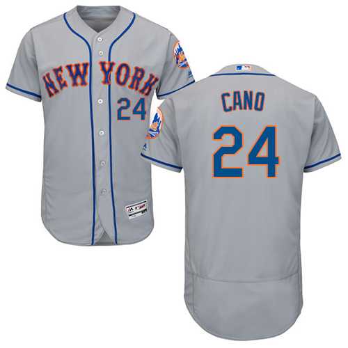 Mets #24 Robinson Cano Grey Flexbase Authentic Collection Stitched Baseball Jersey