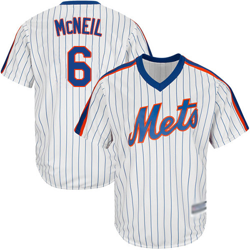 Mets #6 Jeff McNeil White(Blue Strip) New Cool Base Alternate Stitched Baseball Jersey