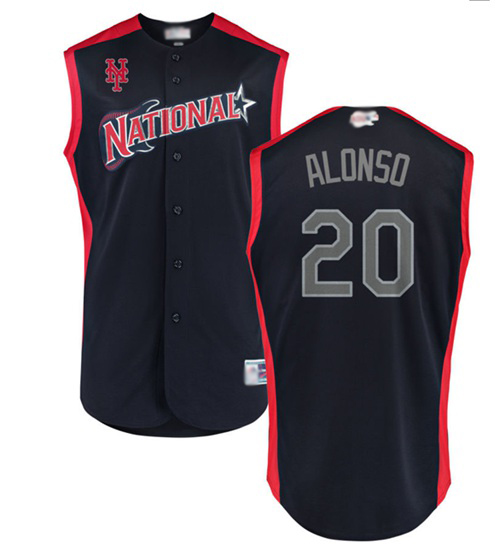 Mets #20 Pete Alonso Navy 2019 All-Star National League Stitched Baseball Jersey