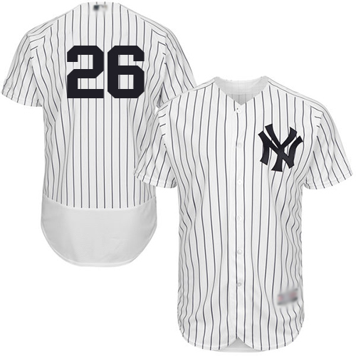 Yankees #26 DJ LeMahieu White Strip Flexbase Authentic Collection Stitched Baseball Jersey