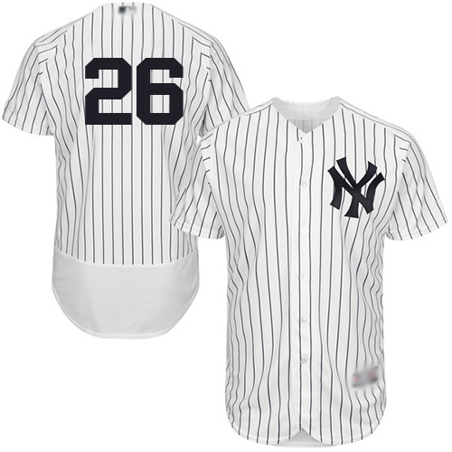 Yankees #26 DJ LeMahieu White Strip Flexbase Authentic Collection Stitched Baseball Jersey Yankees #26 DJ LeMahieu White Strip Flexbase Authentic Collection Stitched Baseball Jersey