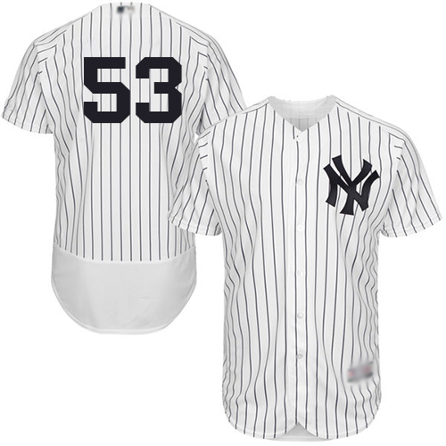 Yankees #53 Zach Britton White Strip Flexbase Authentic Collection Stitched Baseball Jersey Yankees #53 Zach Britton White Strip Flexbase Authentic Collection Stitched Baseball Jersey