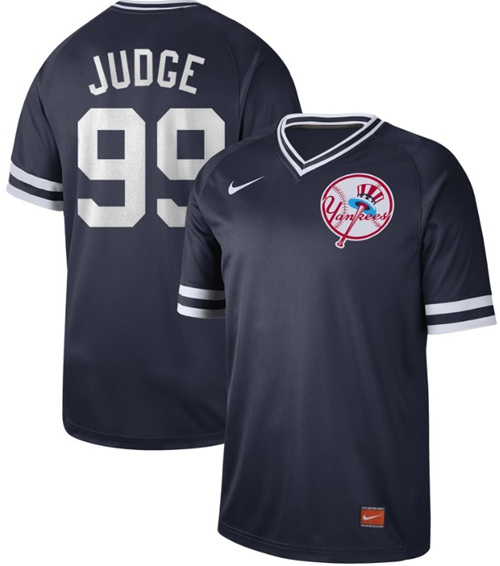 Yankees #99 Aaron Judge Navy Authentic Cooperstown Collection Stitched Baseball Jersey