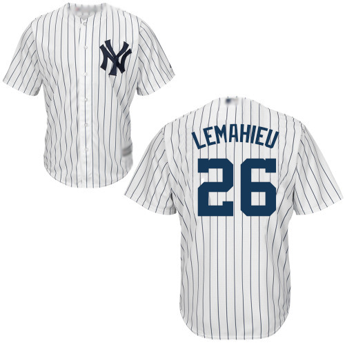 Yankees #26 DJ LeMahieu White Strip New Cool Base Stitched Baseball Jersey Yankees #26 DJ LeMahieu White Strip New Cool Base Stitched Baseball Jersey