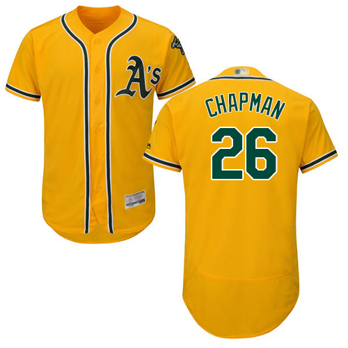Athletics #26 Matt Chapman Gold Flexbase Authentic Collection Stitched Baseball Jersey Athletics #26 Matt Chapman Gold Flexbase Authentic Collection Stitched Baseball Jersey
