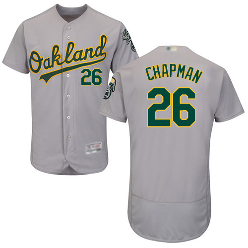 Athletics #26 Matt Chapman Grey Flexbase Authentic Collection Stitched Baseball Jersey