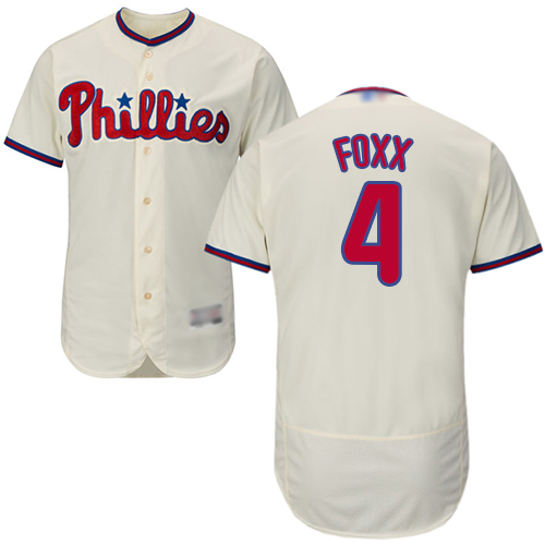 Phillies #4 Jimmy Foxx Cream Flexbase Authentic Collection Stitched Baseball Jersey