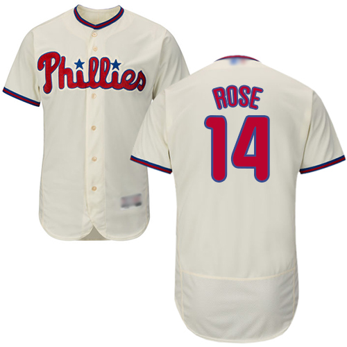 Phillies #14 Pete Rose Cream Flexbase Authentic Collection Stitched Baseball Jersey