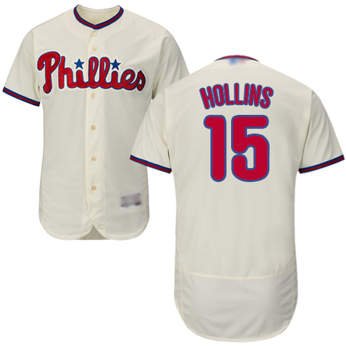 Phillies #15 Dave Hollins Cream Flexbase Authentic Collection Stitched Baseball Jersey Phillies #15 Dave Hollins Cream Flexbase Authentic Collection Stitched Baseball Jersey