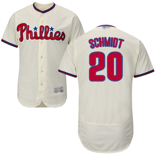 Phillies #20 Mike Schmidt Cream Flexbase Authentic Collection Stitched Baseball Jersey