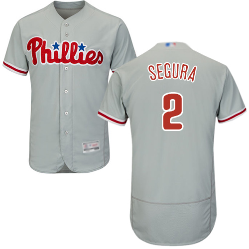Phillies #2 Jean Segura Grey Flexbase Authentic Collection Stitched Baseball Jersey