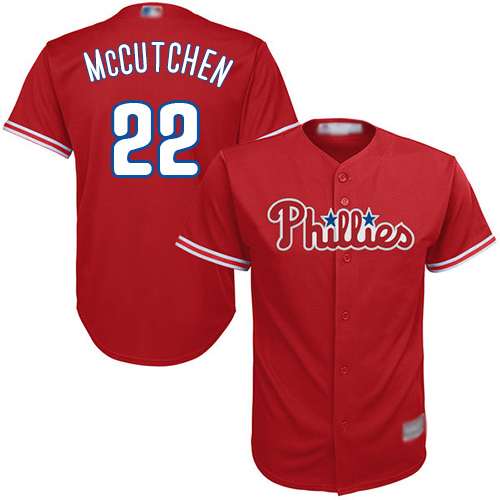 Phillies #22 Andrew McCutchen Red New Cool Base Stitched Baseball Jersey