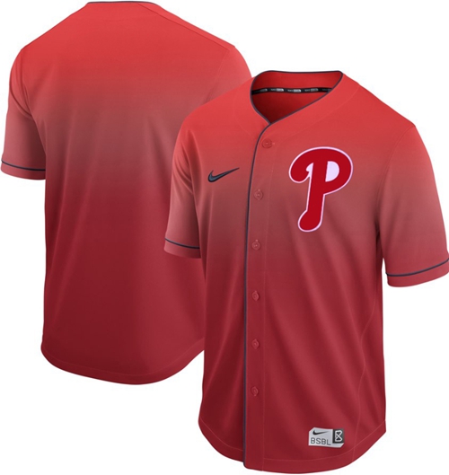 Phillies Blank Red Fade Authentic Stitched Baseball Jersey Phillies Blank Red Fade Authentic Stitched Baseball Jersey