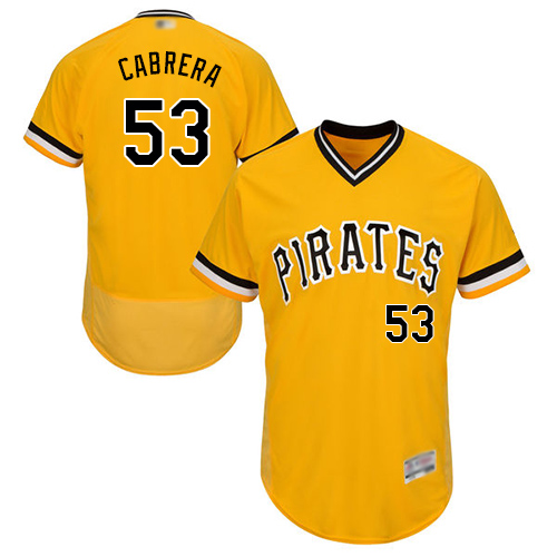 Pirates #53 Melky Cabrera Gold Flexbase Authentic Collection Stitched Baseball Jersey