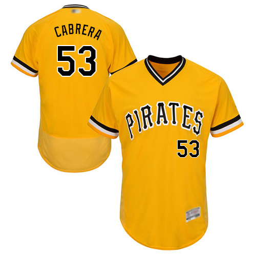 Pirates #53 Melky Cabrera Gold Flexbase Authentic Collection Stitched Baseball Jersey