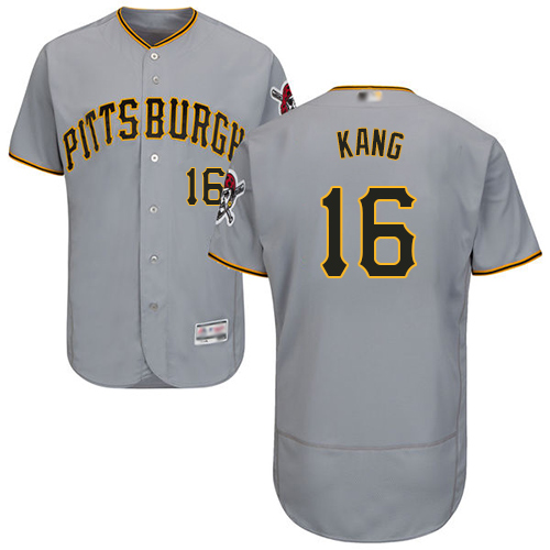 Pirates #16 Jung-ho Kang Grey Flexbase Authentic Collection Stitched Baseball Jersey Pirates #16 Jung-ho Kang Grey Flexbase Authentic Collection Stitched Baseball Jersey
