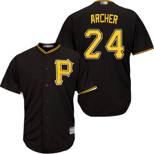 Pirates #24 Chris Archer Black New Cool Base Stitched Baseball Jersey