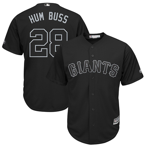 Giants #28 Buster Posey Black "Hum Buss" Players Weekend Cool Base Stitched Baseball Jersey