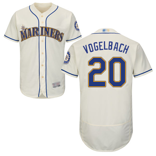 Mariners #20 Dan Vogelbach Cream Flexbase Authentic Collection Stitched Baseball Jersey