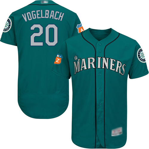 Mariners #20 Dan Vogelbach Green Flexbase Authentic Collection Stitched Baseball Jersey