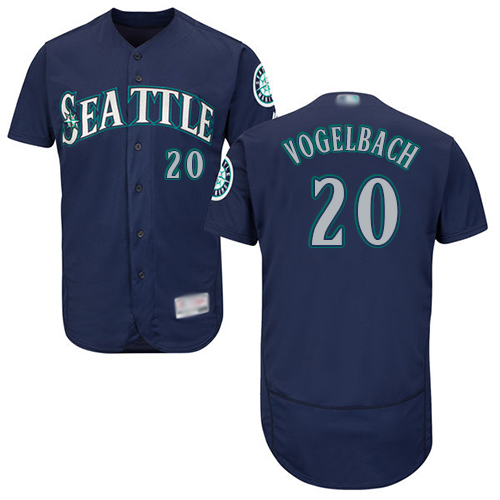 Mariners #20 Dan Vogelbach Navy Blue Flexbase Authentic Collection Stitched Baseball Jersey