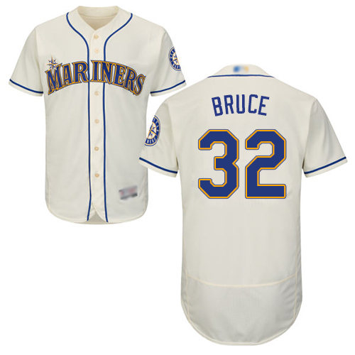 Mariners #32 Jay Bruce Cream Flexbase Authentic Collection Stitched Baseball Jersey