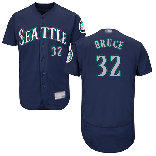 Mariners #32 Jay Bruce Navy Blue Flexbase Authentic Collection Stitched Baseball Jersey