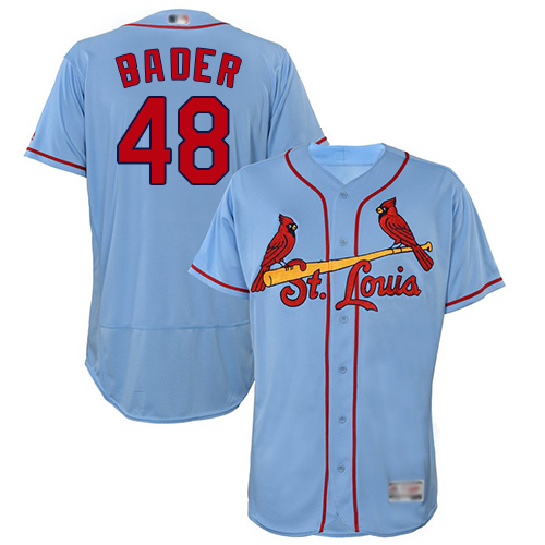 Cardinals #48 Harrison Bader Light Blue Flexbase Authentic Collection Stitched Baseball Jersey Cardinals #48 Harrison Bader Light Blue Flexbase Authentic Collection Stitched Baseball Jersey