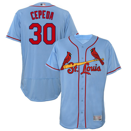 Cardinals #30 Orlando Cepeda Light Blue Flexbase Authentic Collection Stitched Baseball Jersey Cardinals #30 Orlando Cepeda Light Blue Flexbase Authentic Collection Stitched Baseball Jersey
