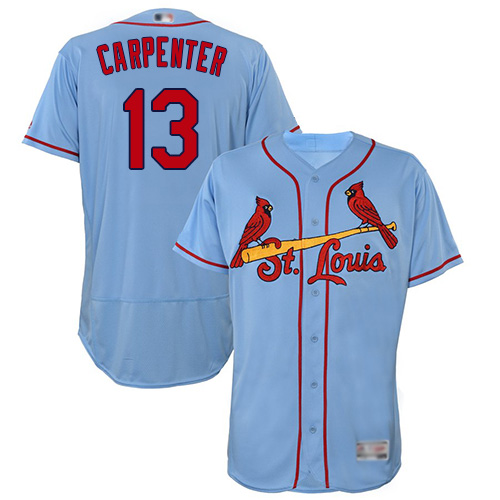 Cardinals #13 Matt Carpenter Light Blue Flexbase Authentic Collection Stitched Baseball Jersey