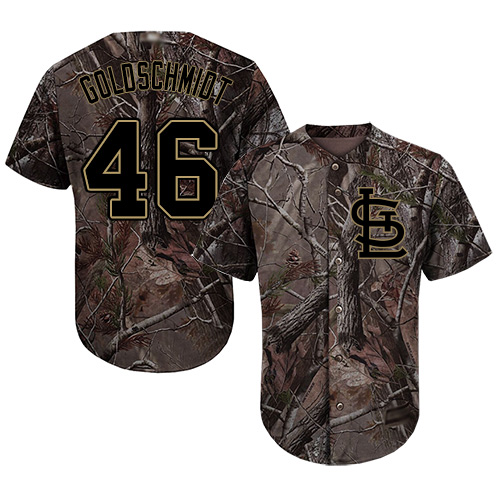 Cardinals #46 Paul Goldschmidt Camo Realtree Collection Cool Base Stitched Baseball Jersey