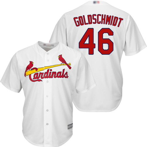 Cardinals #46 Paul Goldschmidt White New Cool Base Stitched Baseball Jersey