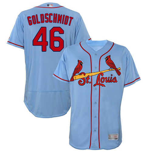 Cardinals #46 Paul Goldschmidt Light Blue Flexbase Authentic Collection Stitched Baseball Jersey