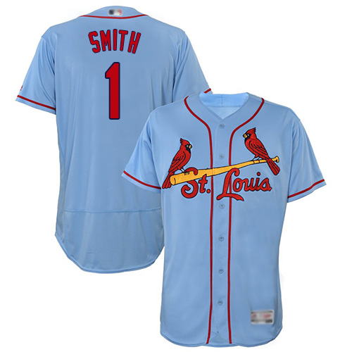 Cardinals #1 Ozzie Smith Light Blue Flexbase Authentic Collection Stitched Baseball Jersey